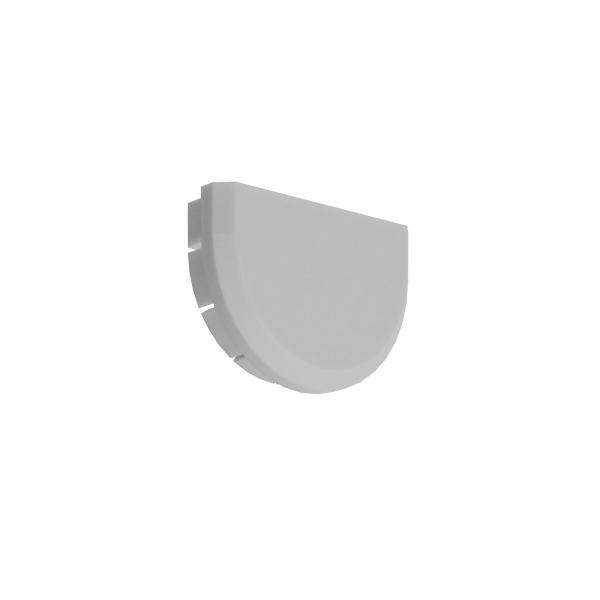 Graue halbrunde Endkappe für LED-Profile